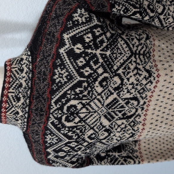 Invisible World 100% Alpaca Wool Hand Made Norwegian Pullover Sweater Fair Isle - Picture 5 of 11